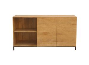 3662275071887 - Sideboard Industrie-Stil Mangoholz und Metall ypster - Holz hell   Schwarz