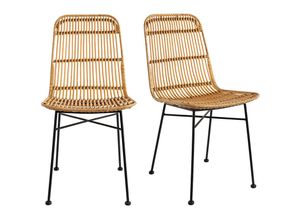 3662275094336 - - Stühle aus Rattan naturfarben 2-er Set malacca - Natur