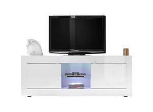 3662275094466 - Design-TV-Möbel Weiß Lackiert 180 cm latte - Weiß lackiert 3662275094466 - Design-TV-Möbel Weiß Lackiert 180 cm latte - Weiß lackiert