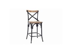 3662275100969 - Barhocker Industrie-Look aus Holz und Metall gealtert Schwarz 65 cm jake - Schwarz 3662275100969 - Barhocker Industrie-Look aus Holz und Metall gealtert Schwarz 65 cm jake - Schwarz