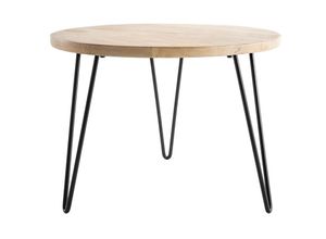 3662275108354 - - Beistelltisch rund Mangoholz und Metall 60 x 45 cm (b x h) vibes