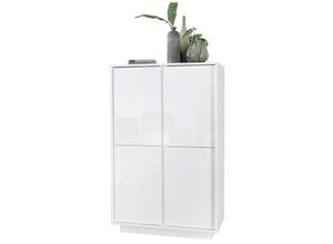 3662275113945 - Design-Highboard weiß glänzend lackiert COMO - Weiß