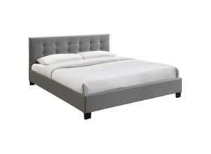 3662275114218 - Bett 180 x 200 Stoff Grau gepolstert marquise - Grau