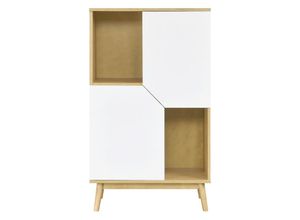 3662275114737 - - Skandinavisches Sideboard aus hellem und weißem Holz 2 Türen talia - Holz hell   Weiß