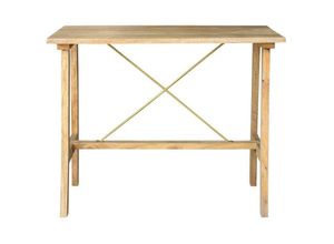 3662275117325 - - Bartisch aus Mangoholz und goldenem Metall L130 cm margha