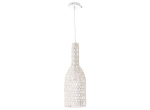 3662275120493 - - Design-Pendelleuchte in weißer Rattan-Optik Durchmesser 19 cm philae - Weiß