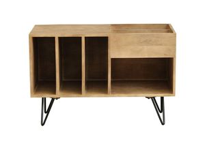 3662275122305 - Sideboard für Schallplatten aus Mangoholz und Metall b 90 cm boogie - Bronze