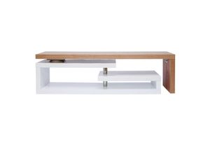 3662275122794 - - Design-TV-Schrank modulierbar weiß und holzfarben max - Holz hell   Weiß