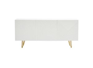 3662275123210 - Design-Sideboard weiß und vergoldet B160 cm ozen - Weiß