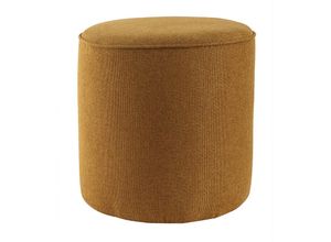 3662275123654 - Hocker aus gelbem Stoff d 40 cm coq - Gelb