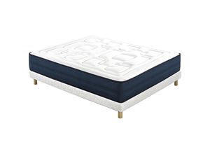 3662275123807 - Bett 140 x 200 cm Boxspring und Memory-Foam-Matratze BENJI