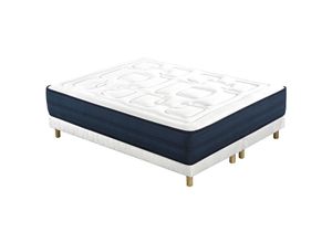 3662275123852 - Bett 160 x 200 cm Boxspring und Memory-Foam-Matratze BENJI