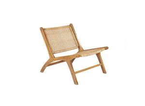 3662275124804 - - Sessel aus Teakholz und naturfarbenem Rattan hamma - Natur