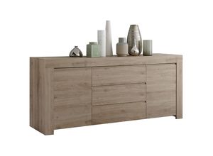 3662275126402 - Sideboard 2-türig mit 3 Schubladen Eichenfurnier L184 cm TINO