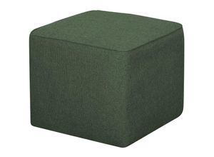 3662275127959 - Designer-Hocker quadratisch khakifarbener Stoff pave - Grün