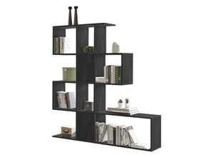 3662275128260 - - Skandinavisches Bücherregal Raumtrenner Schwarz H147 cm como - Schwarz