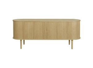 3662275128659 - - Sideboard mit Schiebetüren aus Eichenfurnier und massiver Eiche b 160 cm epic - Eiche hell