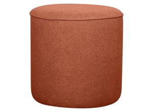 3662275128901 - Hocker aus rostfarbenem Stoff D 40 cm COQ - Orange