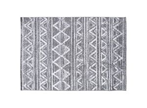 3662275129014 - - Berber-Teppich mit Reliefmuster weiß und grau 160 x 230 cm erga - Dunkelgrau