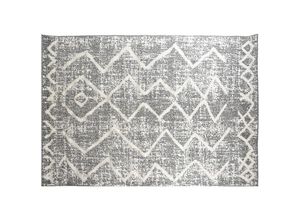 3662275129021 - Berber-Teppich mit Reliefmuster beige und grau 160 x 230 cm PALEO - Dunkelgrau