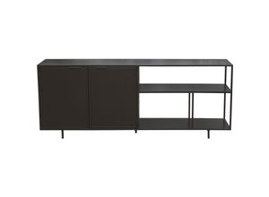 3662275132991 - - Industrial-Sideboard aus schwarzem Metall mit 2 Türen L180 karl