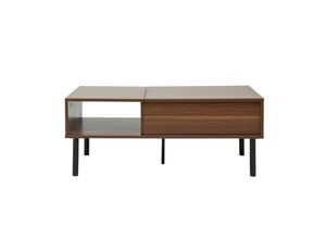 3662275133233 - - Hochklappbarer Couchtisch aus dunklem Holz und Metall B100 cm kane - Nussbaum 3662275133233 - - Hochklappbarer Couchtisch aus dunklem Holz und Metall B100 cm kane - Nussbaum