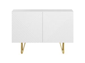 3662275134131 - Design-Sideboard weiß und goldfarben mit 2 Türen B107 cm ozen - Weiß