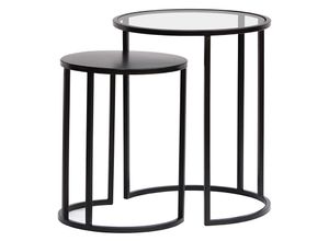 3662275134650 - Ausziehbare Beistelltische aus gehärtetem Glas und schwarzem Metall tahl - Schwarz 3662275134650 - Ausziehbare Beistelltische aus gehärtetem Glas und schwarzem Metall tahl - Schwarz