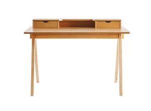 3662275136463 - Schreibtisch aus hellem Holz mit Ablagen L120 cm pulito