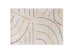 3662275136555 - Kinderteppich Beige mehrfarbige Linien L100 x B150 cm pepa - Bunt