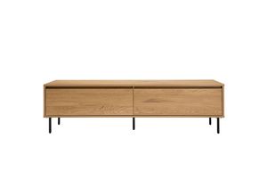 3662275136807 - - TV-Möbel mit hellem Holzfinish in Eiche 2 Schubladen L160 cm aragon