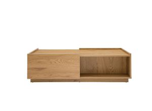 3662275136821 - Couchtisch mit Ablagefächern in hellem Holzfinish Eiche 2 Schubladen L120 cm madero