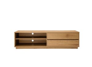 3662275136937 - TV-Möbel mit hellem Holzfinish in Eiche 2 Schubladen L160 cm madero