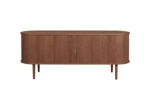 3662275137354 - - Vintage-Sideboard aus dunklem Holz mit 2 Schiebetüren B160 cm epic - Nussbaum