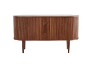 3662275138993 - Vintage-Sideboard aus dunklem Walnussfurnier mit 2 Schiebetüren B138 cm epic - Nussbaum