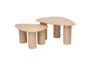 3662275141313 - - Design-Beistelltische aus hellem Holz (2er-Set) foleen - Eiche hell