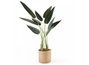 3663095032416 - Oviala - Kunstpflanze Strelitzia mit Topf Höhe 90 cm Oiko Grün - Grün