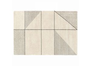 3663095125712 - Linearer gemusterter Kurzhaarteppich Beige