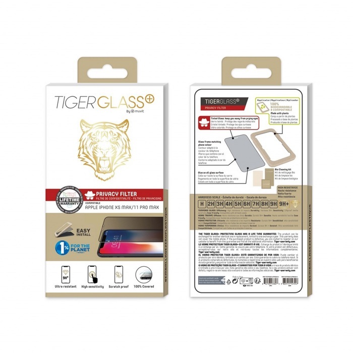 3663111147254 - Gehärtetes antibakterielles Vertraulichkeitsglas iPhone XS Max 11 Pro Max