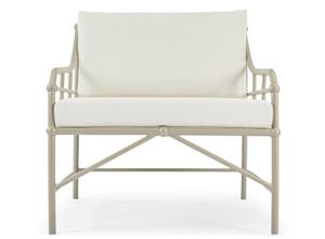 3663935040526 - NV GALLERY Outdoor-Sessel AMALFI - Outdoor-Sessel Stoff in Cremeweiß & Metall in Taupe