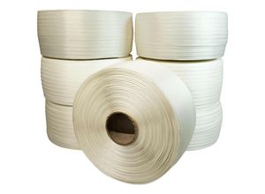 3663936053280 - Tecplast - Los von 7 Umreifungsbander Geflochtenes 19 mm x 500 m enthält 1 gratis - Hochfestes Umreifungsband 750kg LFT1