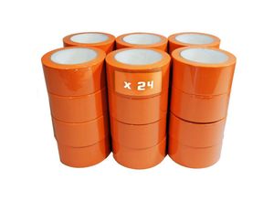 3663936057998 - Lot von 24 PVC-Klebebandern orange Gebäude 50 mm x 33 m - Klebebandrolle TECPLAST