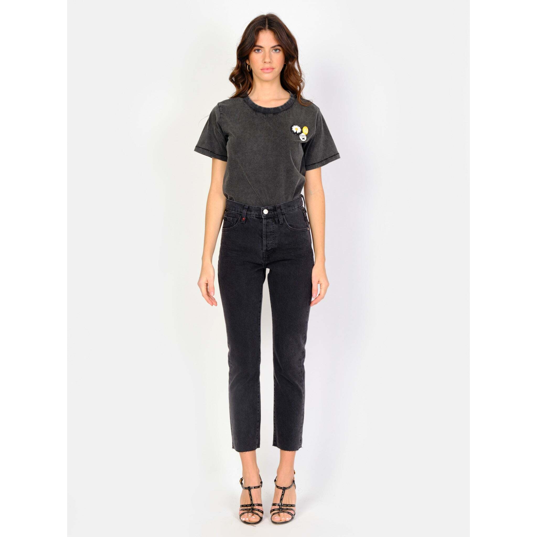 3664185057685 - Mom-Jeans mit halbhoher Taille und fränkischem Rand aus Baumwolle Damen Patricia