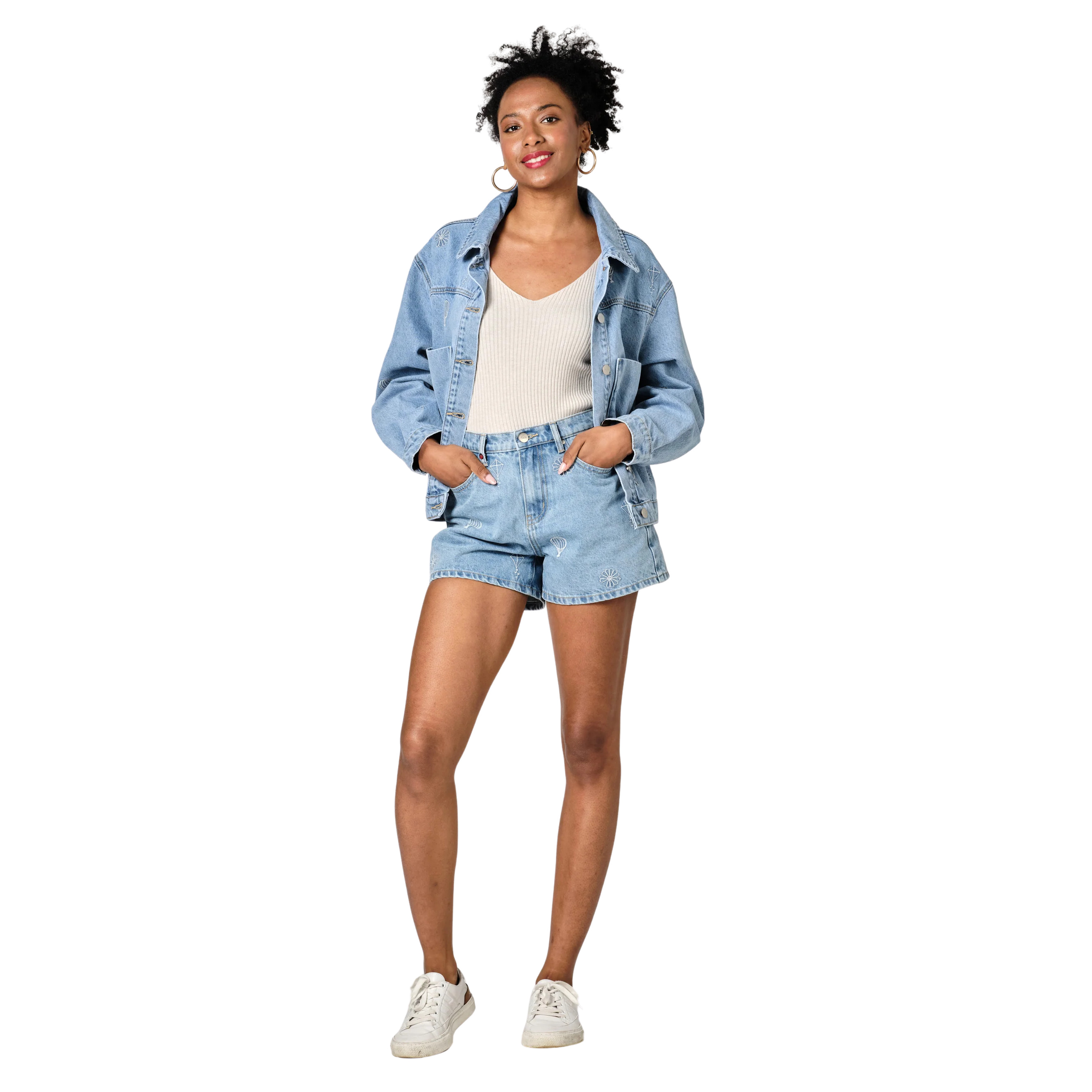 3664185118010 - Oversize-Jeansjacke Damen Vicky Embro 3664185118010 - Oversize-Jeansjacke Damen Vicky Embro