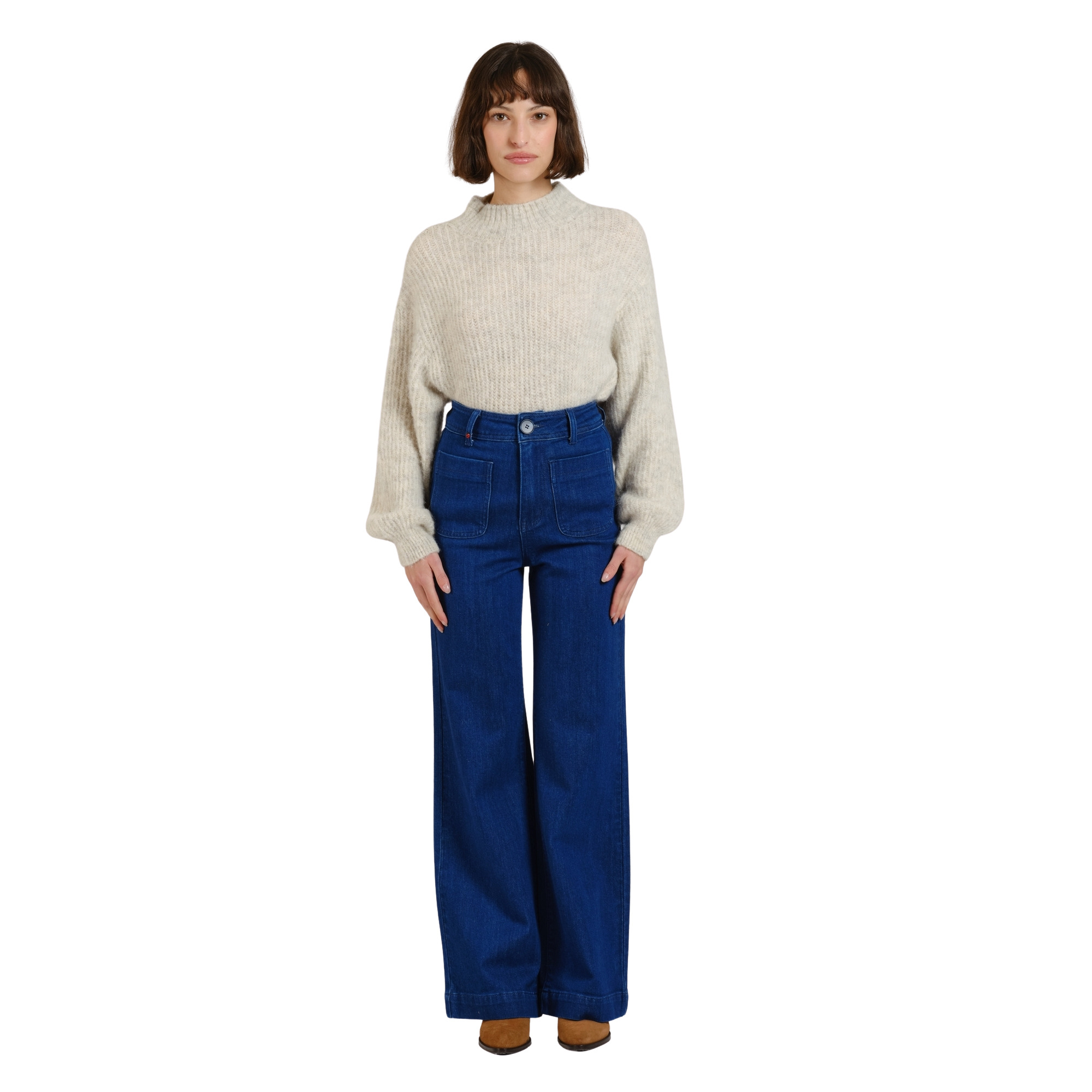 3664185119840 - Weite Jeans Damen Fauve 3664185119840 - Weite Jeans Damen Fauve