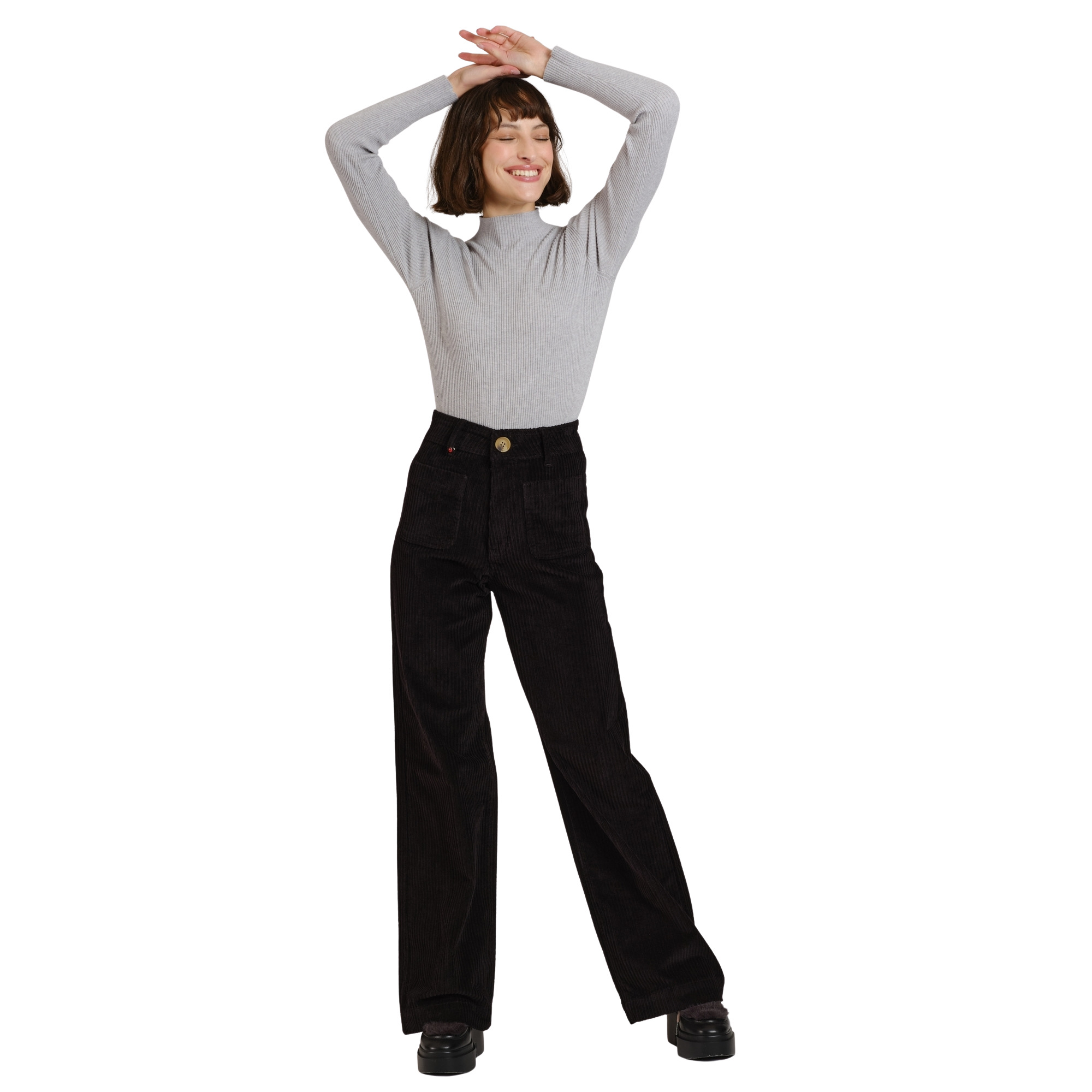 3664185122116 - Weite Jeans Damen Fauve
