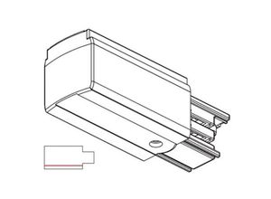 3664369000452 - Targetti - Noa Aluminium xts 11-2TI – Stromversorgungskopf für Stadtbahn – schwarz