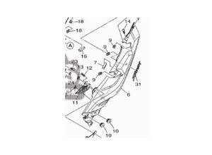 3664369019096 - 59C-21711-00-P9 – Cache lateral arrière gauche Grau – T-Max 530 2012 17