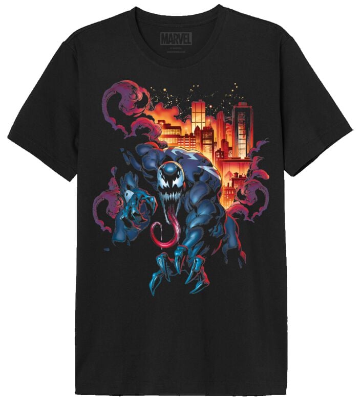 3664794047558 - Venom City Fire T-Shirt schwarz in XL 3664794047558 - Venom City Fire T-Shirt schwarz in XL