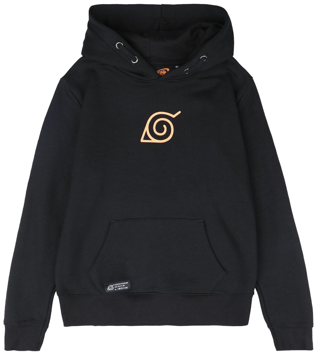 3664794332838 - Kids - Uzumaki - Number 09 Kapuzenpullover schwarz in 128